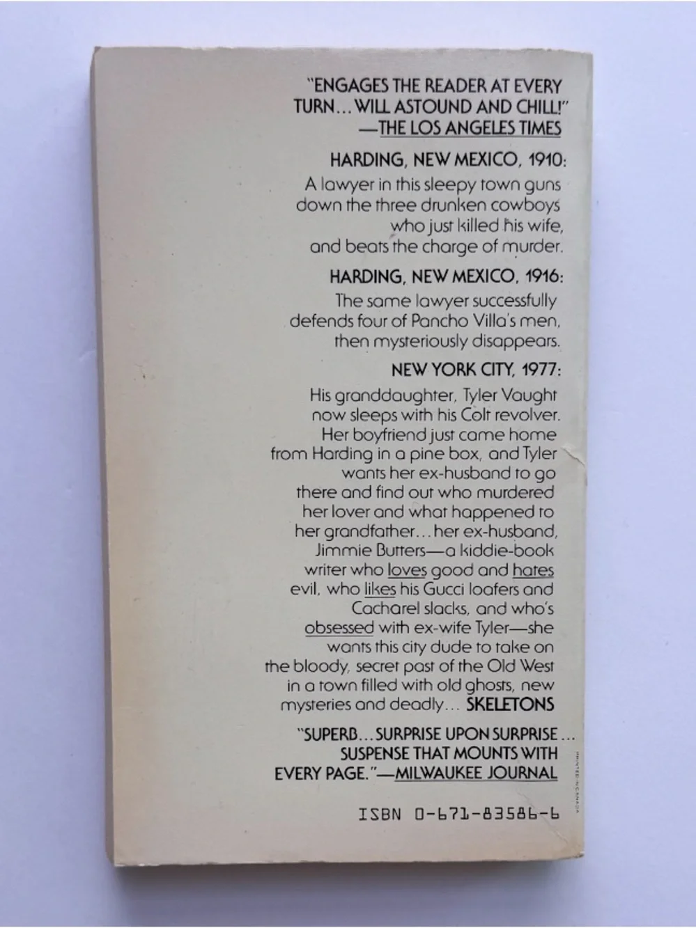 Vintage 1981 Skeletons Glendon Swarthout Paperback Book - Picture 2 of 7
